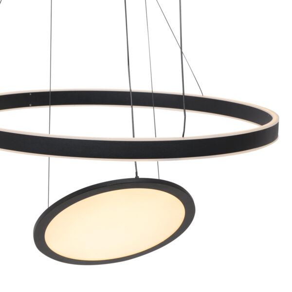 Steinhauer Ringlux hanglamp – ø 60 cm – In hoogte verstelbaar – Ingebouwd (LED) – zwart - Image 5