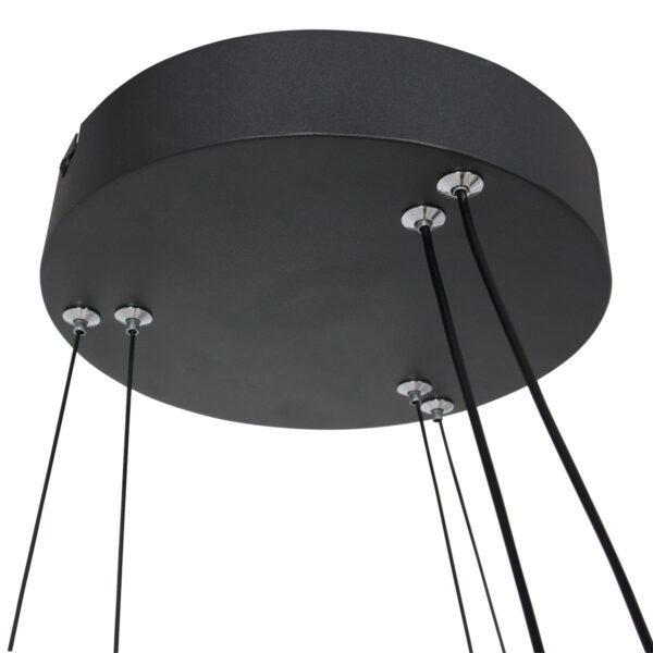 Steinhauer Ringlux hanglamp – ø 60 cm – In hoogte verstelbaar – Ingebouwd (LED) – zwart - Image 6