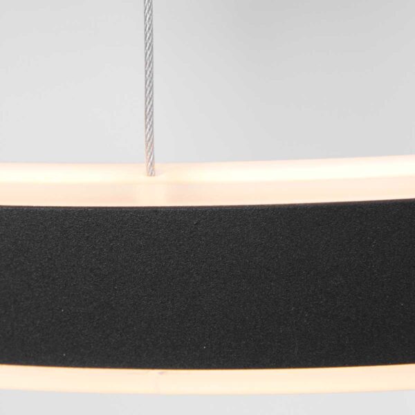 Steinhauer Ringlux hanglamp – ø 60 cm – In hoogte verstelbaar – Ingebouwd (LED) – zwart - Image 9