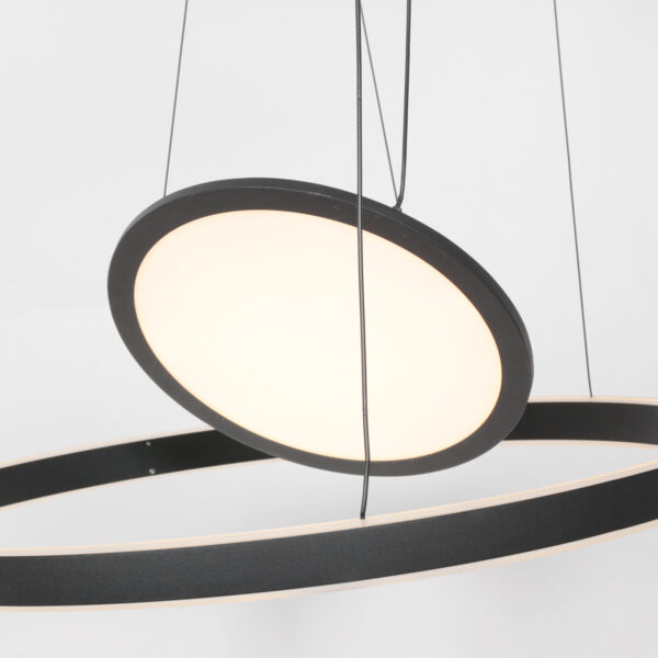 Steinhauer Ringlux hanglamp – ø 60 cm – In hoogte verstelbaar – Ingebouwd (LED) – zwart - Image 10