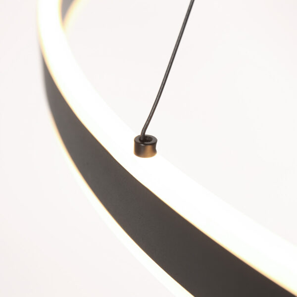 Steinhauer Ringlux hanglamp – ø 80 cm – In hoogte verstelbaar – Ingebouwd (LED) – zwart - Image 3