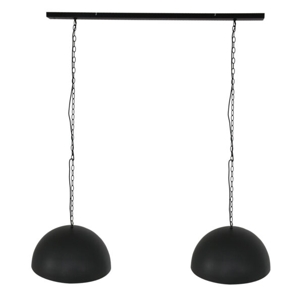 Steinhauer Semicirkel hanglamp - tweelichts - E27 - Ø35 cm - 115 cm breed - zwart met goud - Image 12