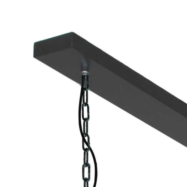 Steinhauer Semicirkel hanglamp - tweelichts - E27 - Ø35 cm - 115 cm breed - zwart met goud - Image 5