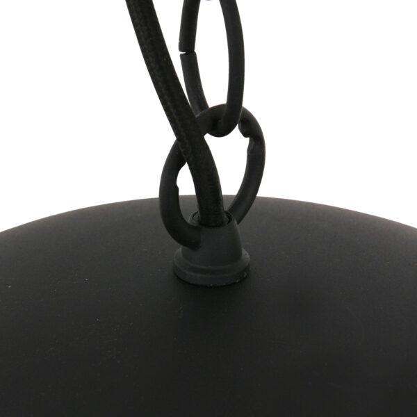 Steinhauer Semicirkel hanglamp - tweelichts - E27 - Ø35 cm - 115 cm breed - zwart met goud - Image 6