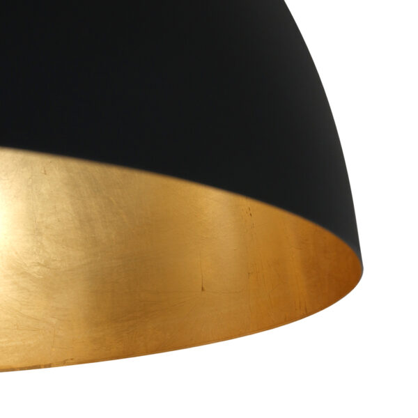 Steinhauer Semicirkel hanglamp - Ø50 cm - E27 - met ketting - zwart met goud - Image 4