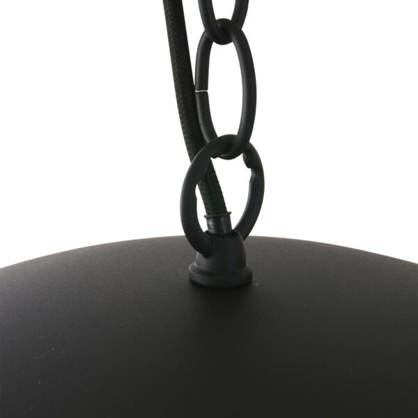 Steinhauer Semicirkel hanglamp - Ø50 cm - E27 - met ketting - zwart met goud - Image 5