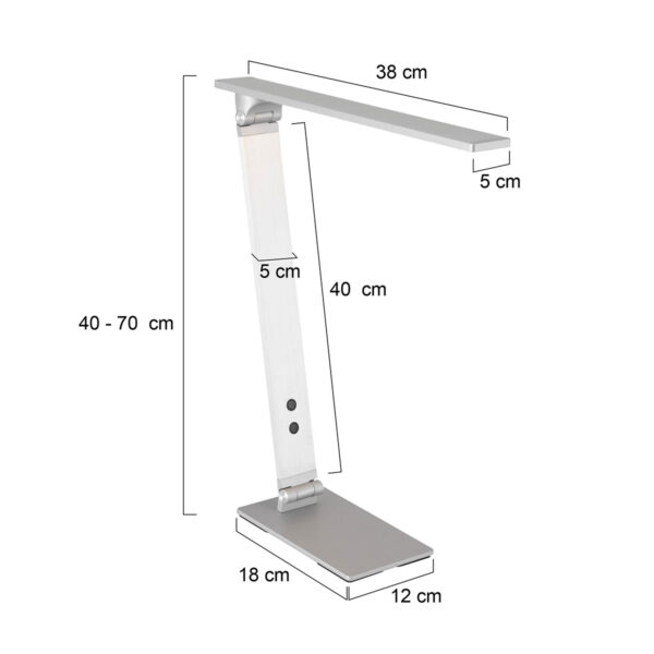 Steinhauer Serenade bureaulamp - draai- en kantelbaar - dimbaar - LED - staal - Image 7