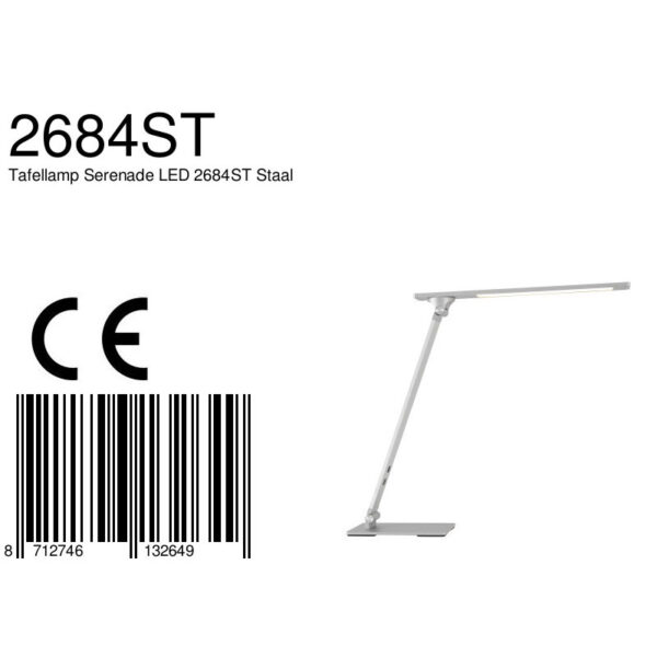 Steinhauer Serenade bureaulamp - draai- en kantelbaar - dimbaar - LED - staal - Image 8