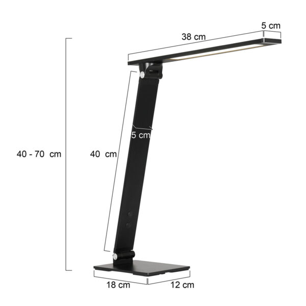 Steinhauer Serenade bureaulamp - draai- en kantelbaar - dimbaar - LED - mat zwart - Image 7