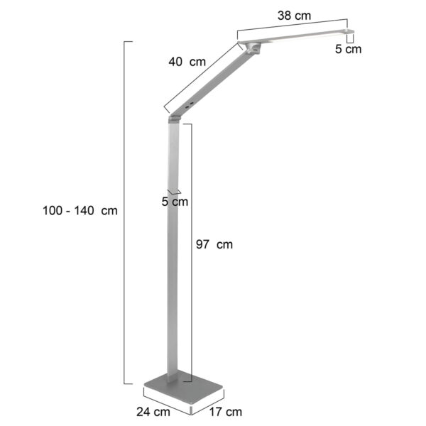 Steinhauer Serenade leeslamp - incl. ingebouwd LED - dimbaar - draai- en kantelbaar - staal - Image 7