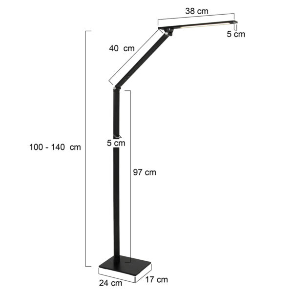 Steinhauer Serenade leeslamp - incl. ingebouwd LED - dimbaar - draai- en kantelbaar - zwart - Image 7