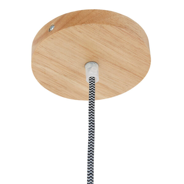 Steinhauer Smukt hanglamp - 50cm Ø - zebra snoer - houten spijlen - Image 13