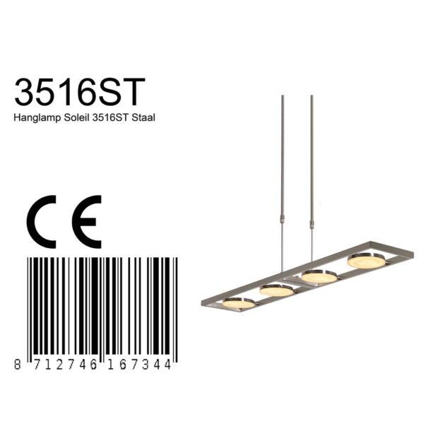 Steinhauer Soleil hanglamp –– staal - Image 8