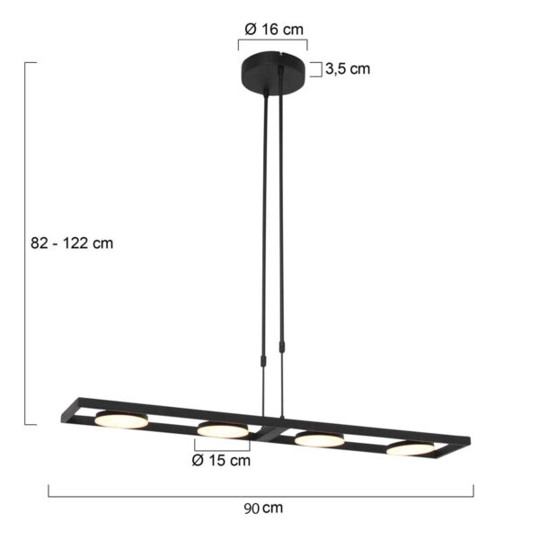 Steinhauer Soleil hanglamp –– zwart - Image 5