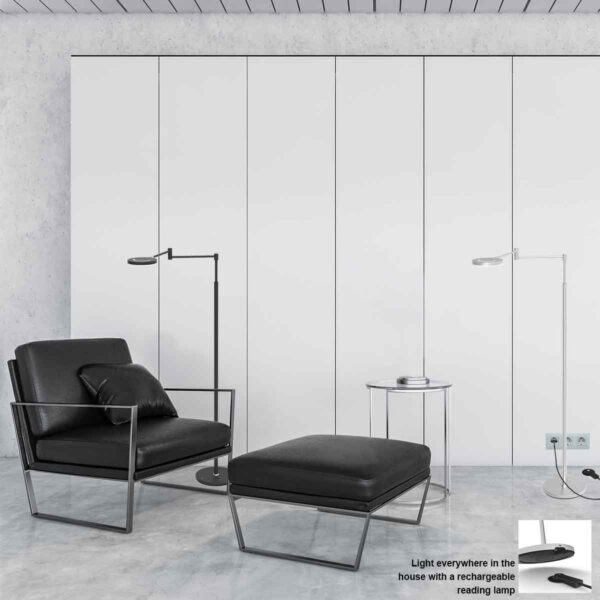 Steinhauer Soleil vloerlamp – In hoogte verstelbaar – Ingebouwd (LED) – staal - Image 2