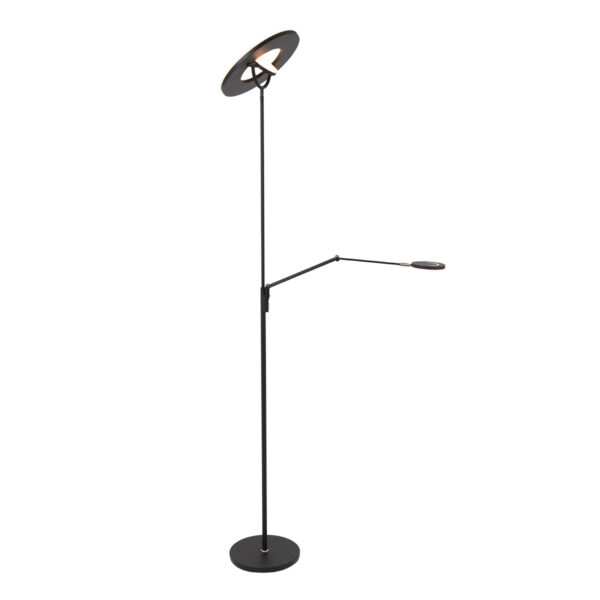 Zwarte vloerlamp met verstelbare leeslamp Steinhauer Soleil - Image 9