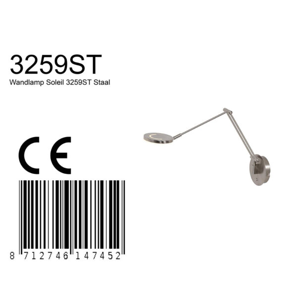 Steinhauer Soleil wandlamp – Ingebouwd (LED) – staal en transparant - Image 6