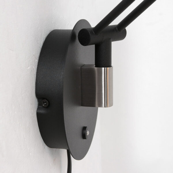 Steinhauer Soleil wandlamp – ø 14 cm – Ingebouwd (LED) – transparant en zwart - Image 3