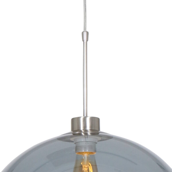 Steinhauer Gramineus hanglamp - plexiglas bol - Ø32 cm - in hoogte verstelbaar - E27 - grijs en staal - Afbeelding 3