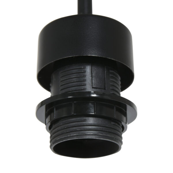 Steinhauer Sparkled Light hanglamp - witte effen kap - kap Ø45 cm - verstelbaar in hoogte - zwart - Image 3