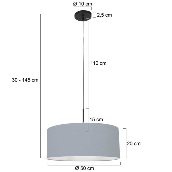 Steinhauer Sparkled light hanglamp – E27 (grote fitting) – Zwart - Image 5