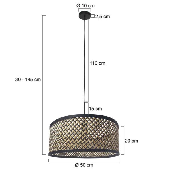 Steinhauer Sparkled light hanglamp – E27 (grote fitting) – Zwart - Image 6