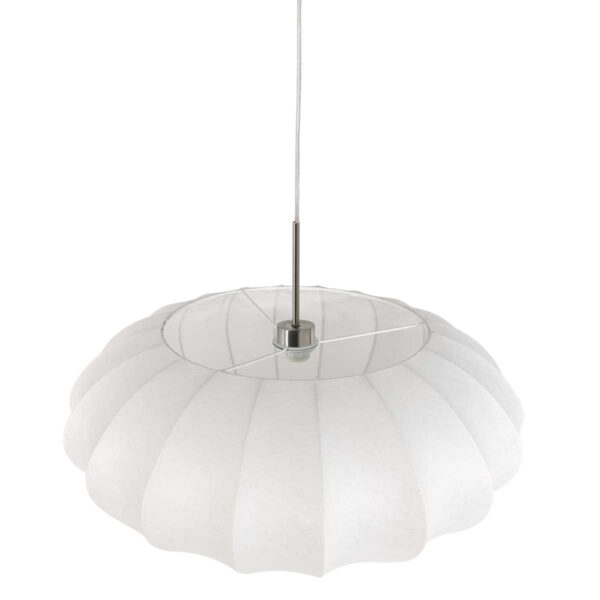 Steinhauer Sparkled light hanglamp – ø 60 cm – In hoogte verstelbaar – E27 (grote fitting) – staal en wit - Image 11
