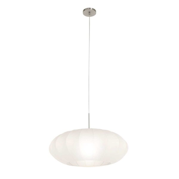 Steinhauer Sparkled light hanglamp – ø 60 cm – In hoogte verstelbaar – E27 (grote fitting) – staal en wit - Image 12