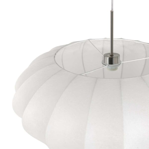 Steinhauer Sparkled light hanglamp – ø 60 cm – In hoogte verstelbaar – E27 (grote fitting) – staal en wit - Image 4
