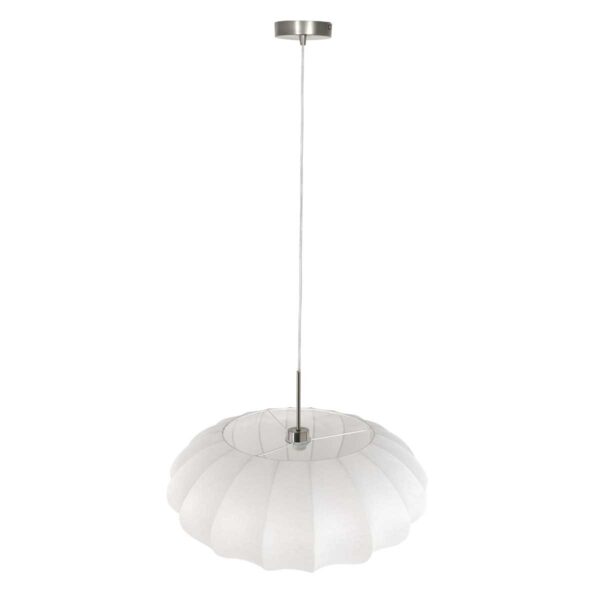 Steinhauer Sparkled light hanglamp – ø 60 cm – In hoogte verstelbaar – E27 (grote fitting) – staal en wit - Image 8