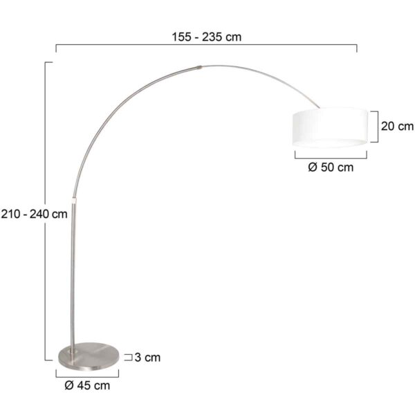 Steinhauer Stresa Vloerlamp RVS - Afbeelding 5