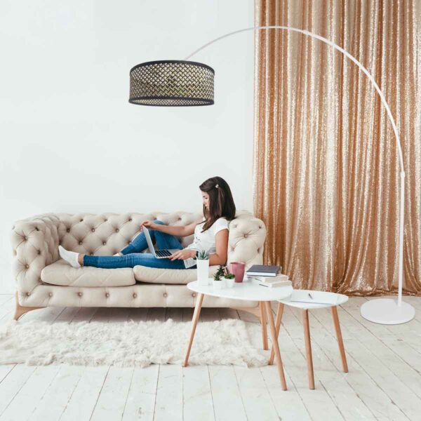 Steinhauer Sparkled light vloerlamp – E27 (grote fitting) – Wit - Image 2