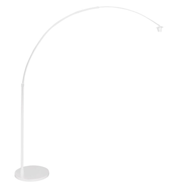 Steinhauer Sparkled Light booglamp - E27 - in hoogte verstelbaar - uittrekbaar - wit met bruine kap - Image 3