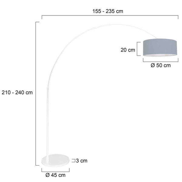 Steinhauer Sparkled light vloerlamp – E27 (grote fitting) – Wit - Image 6
