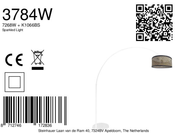 Steinhauer Sparkled light vloerlamp – E27 (grote fitting) – Wit - Image 7