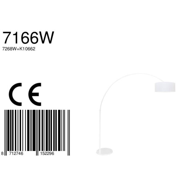 Steinhauer Sparkled Light booglamp - E27 - in hoogte verstelbaar - uittrekbaar - wit - Image 7