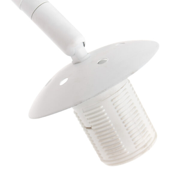 Steinhauer Sparkled Light booglamp - E27 - in hoogte verstelbaar - uittrekbaar - wit met bruine kap - Image 9