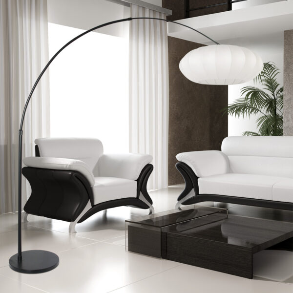 Steinhauer Sparkled light vloerlamp – Draai- en/of kantelbaar – E27 (grote fitting) – wit en zwart - Image 2