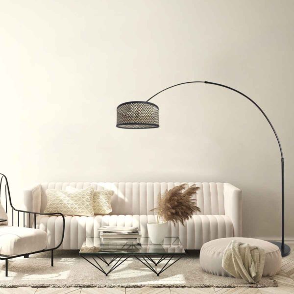 Steinhauer Sparkled light vloerlamp – E27 (grote fitting) – Zwart - Image 2