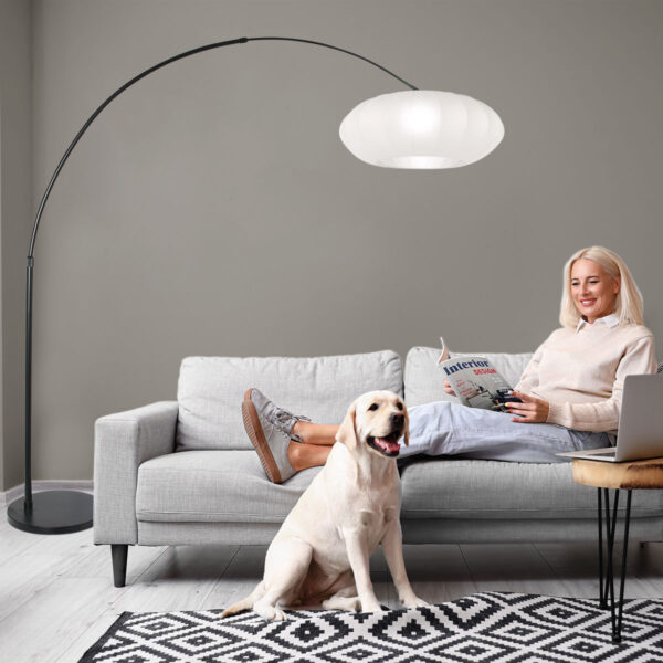 Steinhauer Sparkled light vloerlamp – Draai- en/of kantelbaar – E27 (grote fitting) – wit en zwart - Image 3