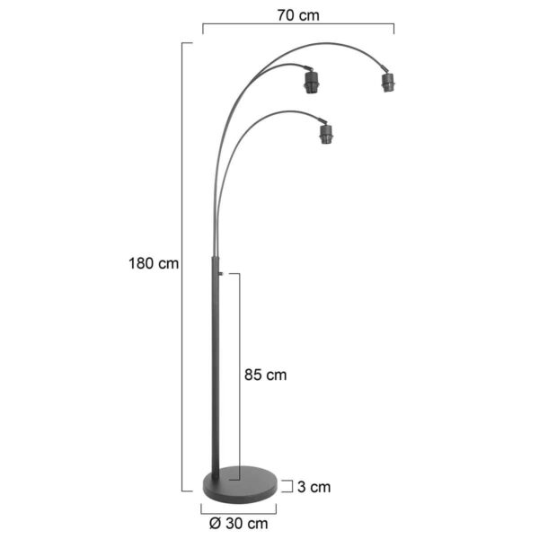Steinhauer Sparkled light vloerlamp – E27 (grote fitting) – zwart - Image 5