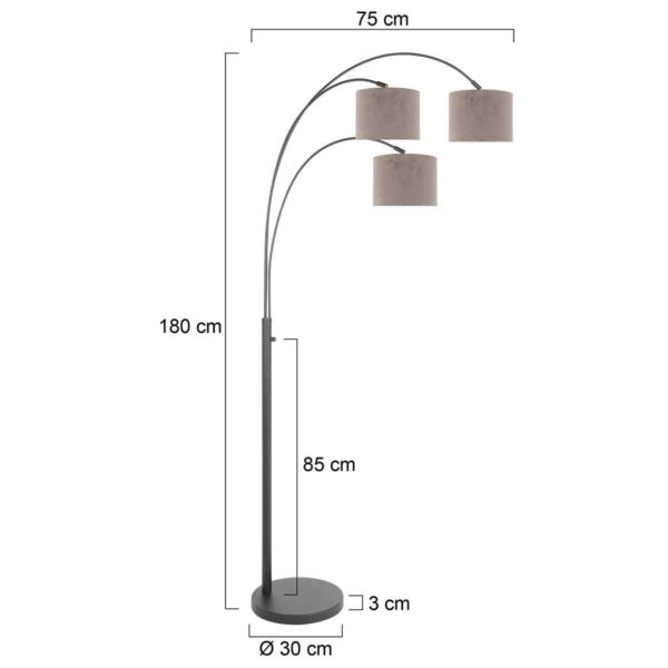 Steinhauer Sparkled light vloerlamp – E27 (grote fitting) – zilver en zwart - Image 5