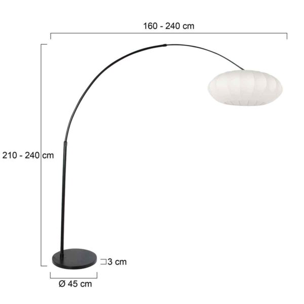 Steinhauer Sparkled light vloerlamp – Draai- en/of kantelbaar – E27 (grote fitting) – wit en zwart - Image 7