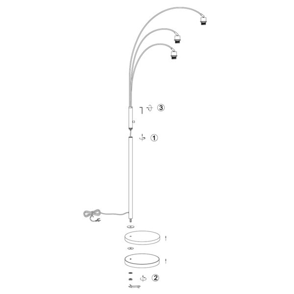 Steinhauer Sparkled light vloerlamp – E27 (grote fitting) – zwart - Image 7
