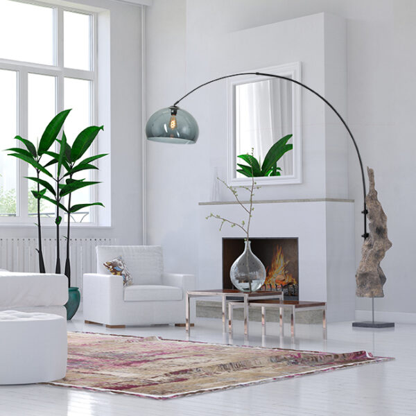 Steinhauer Sparkled Light wandlamp - boog - kap ⌀40 cm bol - draai- en uittrekbaar - zwart - Afbeelding 2