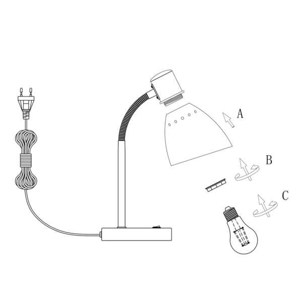 Steinhauer Spring tafellamp – ø 13 cm – Draai- en/of kantelbaar – E27 (grote fitting) – groen - Image 7