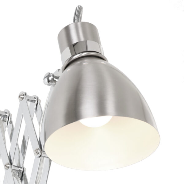 Steinhauer Spring schaarlamp wand - 27 - 90 cm uittrekbaar - draaidimmer - staalkleurig - Image 5