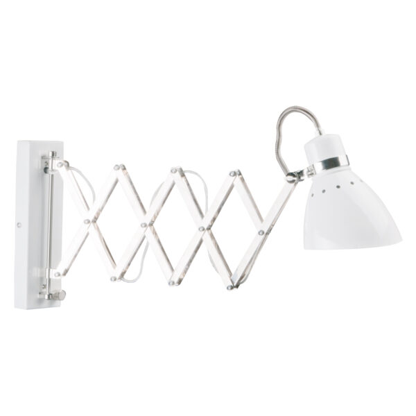 Steinhauer Spring schaarlamp wand - 27 - 90 cm uittrekbaar - draaidimmer - wit - Image 11