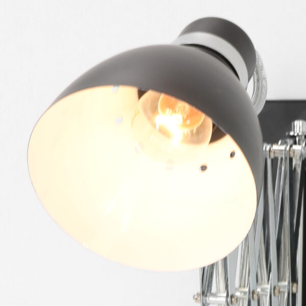 Steinhauer Spring schaarlamp wand - 27 - 90 cm uittrekbaar - draaidimmer - zwart - Image 3