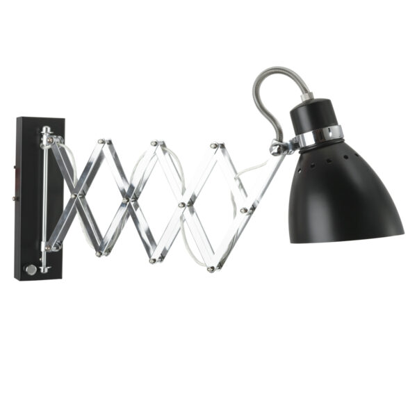 Steinhauer Spring schaarlamp wand - 27 - 90 cm uittrekbaar - draaidimmer - zwart - Image 9